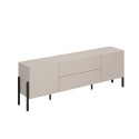 Komoda RTV 2 drzwiczek 2 szuflady minimalistyczny, nowoczesny design beż Kaylus Sprzedaż