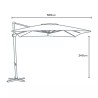 Solarny parasol ogrodowy Led 3x3 Paradise Koszt