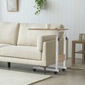 Stolik kawowy do salonu wielofunkcyjny 40x60cm regulowana wysokość 4 kółka Endy 