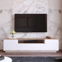 Szafka TV 180cm salon styl nowoczesny 3-drzwiowya białe drewno Nirrat. Sprzedaż