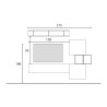 Zestaw mebli wiszących do salonu z miejscem na TV, nowoczesny design Infinity 3A Sprzedaż