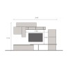 Nowoczesna meblościanka do salonu biało-szaro-czarna Infinity 06 Sprzedaż