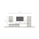 Meblościanka do salonu, nowoczesny design, szaro-czarna, Infinity 18 Oferta