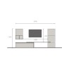 Meblościanka do salonu, nowoczesny design, szaro-czarna, Infinity 18 Oferta
