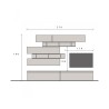 Zestaw mebli do salonu z półkami na TV, zawieszone drewniane meble Infinity 26 Oferta
