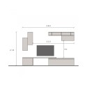 Zestaw mebli wiszących do salonu z szafką RTV Infinity 33 - nowoczesny design Oferta
