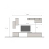 Zestaw mebli wiszących do salonu z szafką RTV Infinity 33 - nowoczesny design Oferta