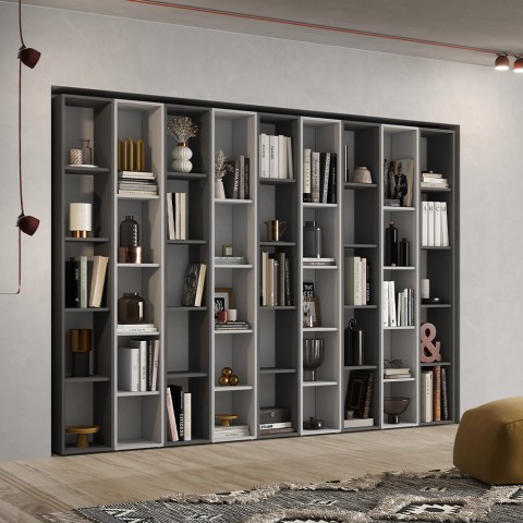Półka ścienna design do salonu nowoczesnego biało-czarna Infinity 35 Promocja