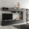 Szafka RTV z nowoczesną szarą biblioteką meble wiszące Infinity 43 Promocja