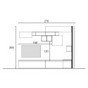 Zestaw mebli salonowych szafka RTV czarna minimalistyczna drewno Infinity 45 Oferta
