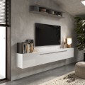 Nowoczesna biała meblościanka z półką wiszącą Infinity 48 Promocja