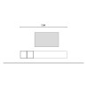 Minimalistyczna nowoczesna półka TV Infinity 49 z drewnianymi półkami Oferta