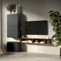Nowoczesna meblościanka drewniana z wiszącą szafką RTV Infinity 51 Promocja