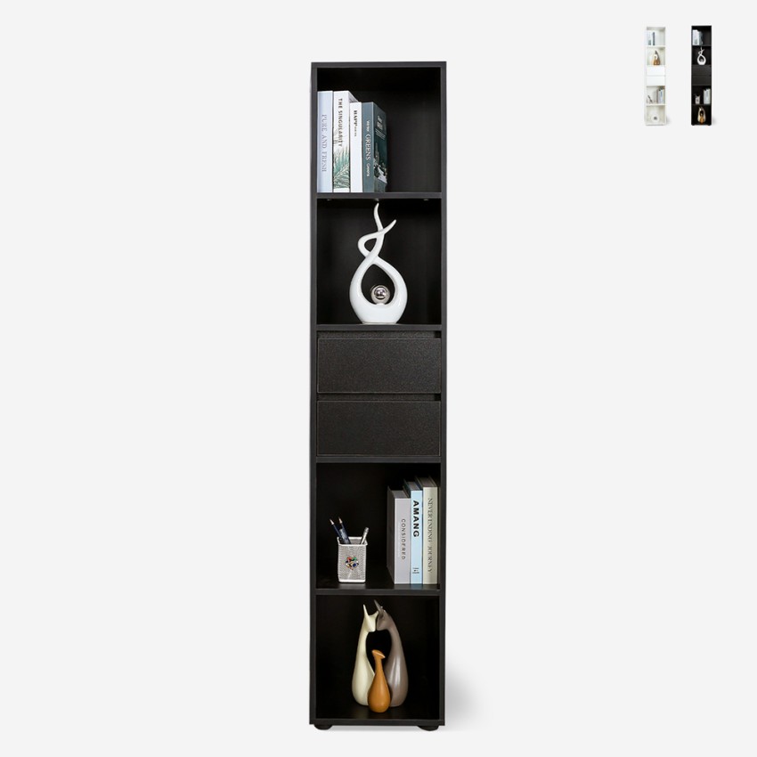 Biblioteczka regał do biura salonu 2 Szuflady 4 Półki 36x30x171cm Reiff Promocja Biblioteczka regał do biura salonu 2 Szuflady 4 Półki 36x30x171cm Reiff Promocja