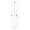 Biblioteczka regał do biura salonu 2 Szuflady 4 Półki 36x30x171cm Reiff Cechy
