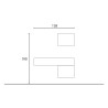 Nowoczesny wiszący mebel do przedpokoju z drzwiami, głębokość 30 cm Infinity 58 Sprzedaż