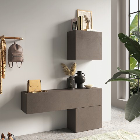 Nowoczesny wiszący mebel do przedpokoju z drzwiami, głębokość 30 cm Infinity 58 Promocja