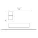 Minimalistyczna szafka wisząca do przedpokoju antracytowa z drzwiami Infinity 59 Sprzedaż
