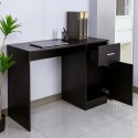 Biurko w stylu nowoczesnym czarne oszczędzające miejsce z drzwiczkami i szufladą Lythes Dark Oferta