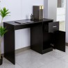 Biurko w stylu nowoczesnym czarne oszczędzające miejsce z drzwiczkami i szufladą Lythes Dark Oferta