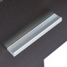 Biurko w stylu nowoczesnym czarne oszczędzające miejsce z drzwiczkami i szufladą Lythes Dark Katalog