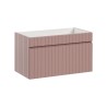Szafka łazienkowa wisząca 80x46 umywalka wolnostojąca różowo-biała Lili 80 Oferta