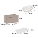 Szafka łazienkowa wisząca 80x46 umywalka wolnostojąca różowo-biała Lili 80 Katalog