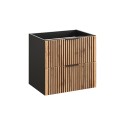 Szafka łazienkowa wisząca drewniana umywalka nablatowa ceramiczna Xilo Sprzedaż