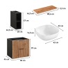 Szafka łazienkowa wisząca drewniana umywalka nablatowa ceramiczna Xilo Katalog