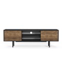 Komoda szafka TV w nowoczesnym stylu z czarnymi frontami drewnianymi 160x35x52cm Colosseo Oferta