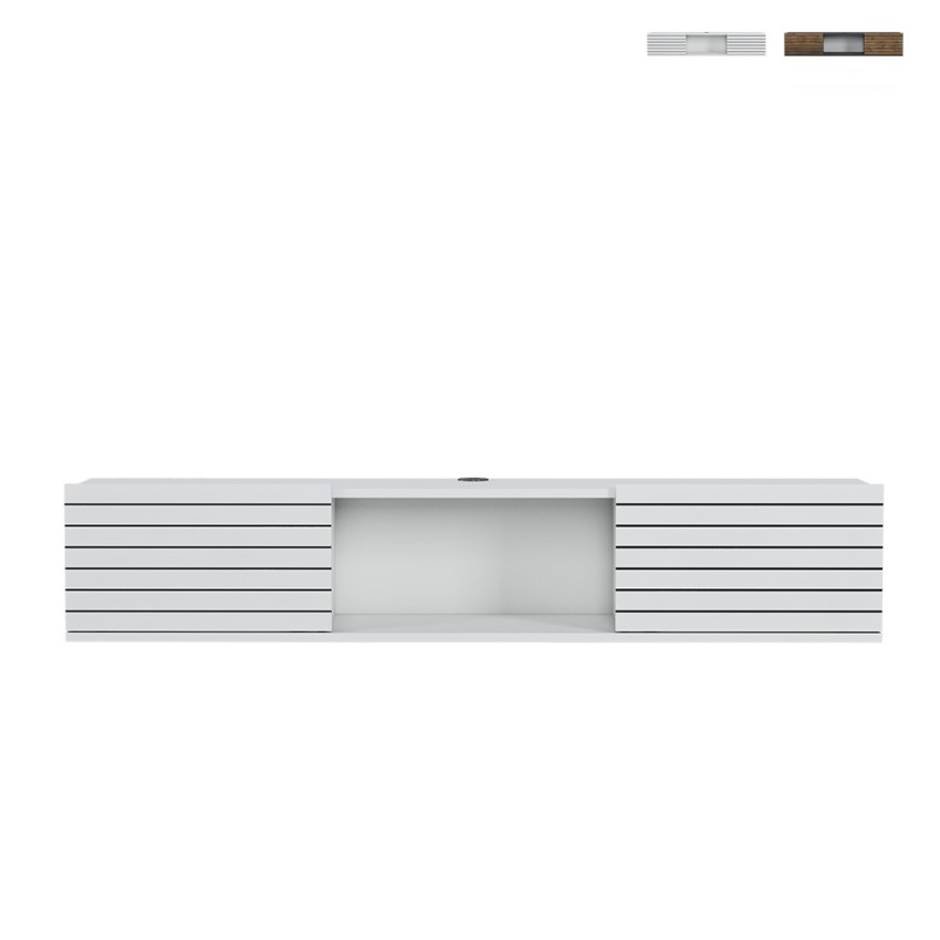 Komoda TV wisząca styl minimalistyczny nowoczesny drewno białe czarne Elano Sprzedaż Komoda TV wisząca styl minimalistyczny nowoczesny drewno białe czarne Elano Sprzedaż