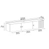 Komoda szafka TV wisząca biała drewno nowoczesny design 150x32x28cm Leo 