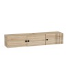 Komoda szafka TV wisząca biała drewno nowoczesny design 150x32x28cm Leo Rabaty