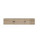 Komoda szafka TV wisząca biała drewno nowoczesny design 150x32x28cm Leo Stan Magazynowy