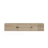 Komoda szafka TV wisząca biała drewno nowoczesny design 150x32x28cm Leo Stan Magazynowy