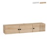 Komoda szafka TV wisząca biała drewno nowoczesny design 150x32x28cm Leo Promocja
