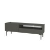 Komoda szafka TV czarna w minimalistycznym nowoczesnym stylu 2-drzwiowa 153x35x50cm Leroy Sprzedaż