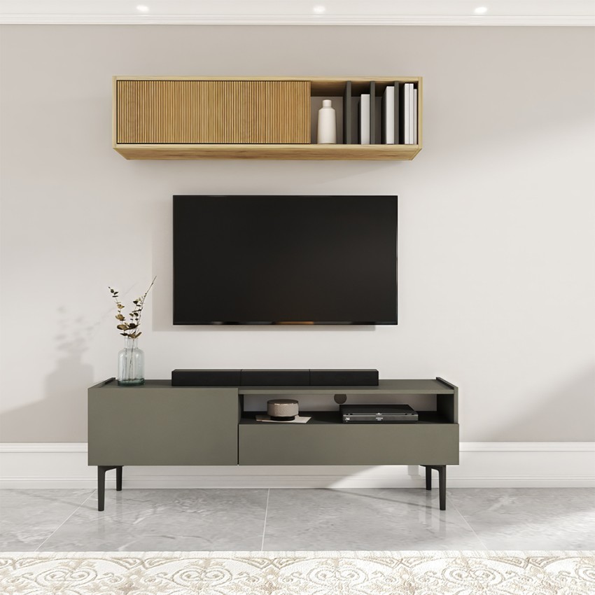 Komoda szafka TV czarna w minimalistycznym nowoczesnym stylu 2-drzwiowa 153x35x50cm Leroy Promocja Komoda szafka TV czarna w minimalistycznym nowoczesnym stylu 2-drzwiowa 153x35x50cm Leroy Promocja