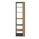 Biblioteczka do biura modernistyczna narożna czarna drewniana 5 Półek Rezay Oferta