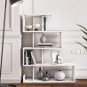 Biblioteczka na książki biała z nowoczesnym designem z 5 półkami Longway Stan Magazynowy