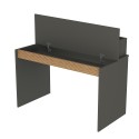 Biurko nowoczesne czarne z drewna z biblioteczką i szafką 120cm Heaton Sprzedaż