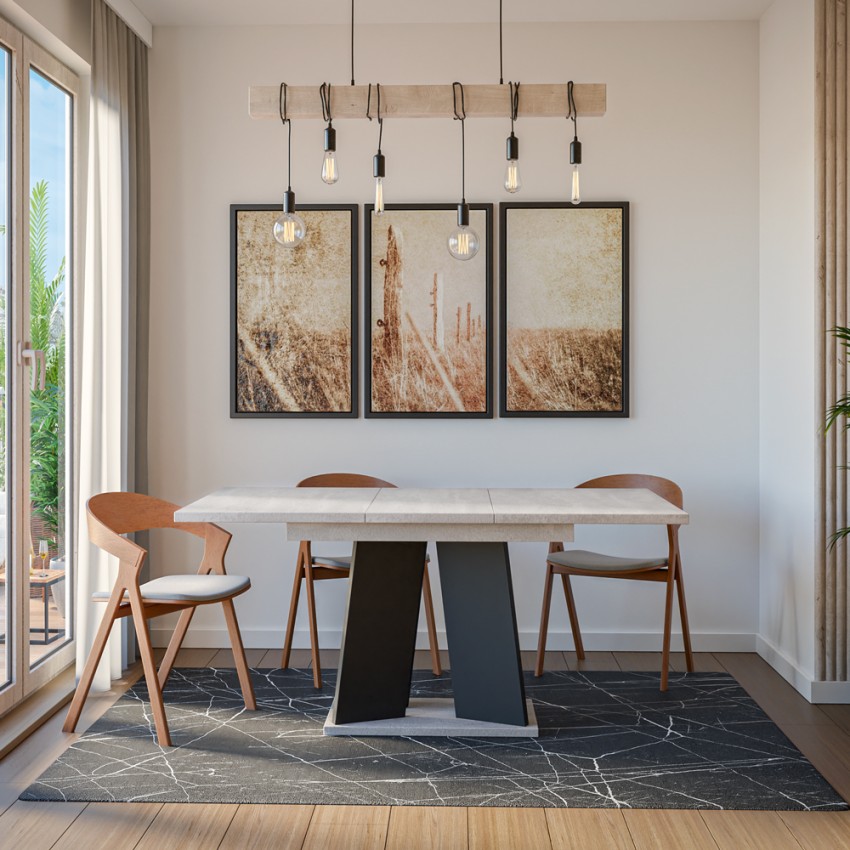 Stół jadalniany rozsuwany blat w nowoczesnym designie 120-160x90cm Mufo K350 Promocja Stół jadalniany rozsuwany blat w nowoczesnym designie 120-160x90cm Mufo K350 Promocja
