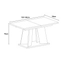 Stół jadalniany rozsuwany blat w nowoczesnym designie 120-160x90cm Mufo K350 Rabaty
