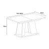 Stół jadalniany rozsuwany blat w nowoczesnym designie 120-160x90cm Mufo K350 Rabaty