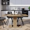 Stół rozkładany do jadalni oszczędzający miejsce 100-140x60cm Czarny Dąb Wood Mini Promocja