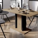Stół rozkładany do jadalni oszczędzający miejsce 100-140x60cm Czarny Dąb Wood Mini Katalog