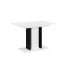 Stół rozkładany oszczędzający miejsce biało-czarny 100-140x60cm Wood Mini White Oferta