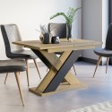 Stół do jadalni rozkładany nowoczesny 120-160x90cm dąb czerń Xao Sprzedaż