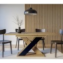 Stół do jadalni rozkładany nowoczesny 120-160x90cm dąb czerń Xao Rabaty
