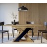 Stół do jadalni rozkładany nowoczesny 120-160x90cm dąb czerń Xao Rabaty